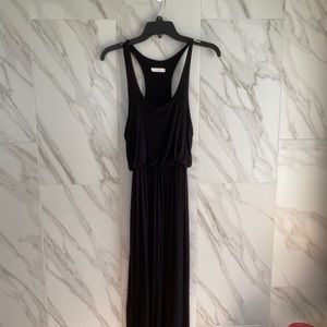 black maxi dress